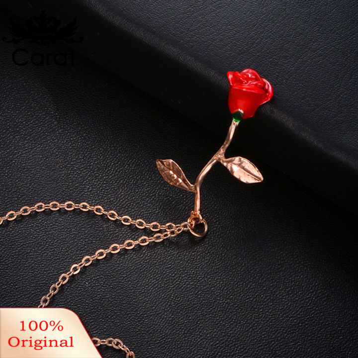 Women%20Elegant%20Rose%20Flower%20Pendant%20Chain%20Necklace%20Jewelry%20Valentines%20Day%20Gift%20-%20Image%204