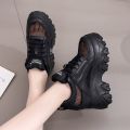 Breathable Mesh Chunky White Sneakers Women Summer 2021 Hollow Out Mesh Platform Sandals Woman Height Increased Casual Shoe 10cm House Foocus. 