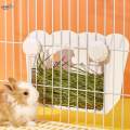 Rabbit Hay Feeder Bunny Hay Holder Storage Less Wasted Guinea Pig Hay Feeder White. 