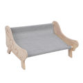 Elevated cat beds cat sofa bed cat lounger bed cat bed chair cat Couch Bed Removable and Washable Cotton Linen Pet Sofa Cat Furniture for Indoor Cat Kitty. 