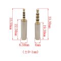3.5mm to 2.5mm / 2.5mm to 3.5mm Audio Adapter 4 Pole Male to Female Stereo Headphone Plug Jack Aux Converter 1PC.