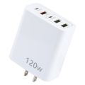 120W Dual PD Type-C + 3 x USB Multi Port Charger, US Plug.