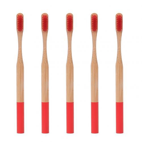 【Daily Necessities For Anyone Store】5Pcs Round Handle Toothbrush Set Home Travel Adult Soft Dental Care Teeth Whitening Oral Care