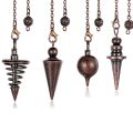 Copper Metal Pendulum for Dowsing Divination Energy Work Meditation Scrying Witchcraft Pendulums Tool Spiritual Pendulos X092. 
