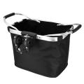 Bicycle Front Basket Folding Removable Bike Handlebar Basket Pet Cat Dog Carrier Bag Aluminum Frame Top Handles. 