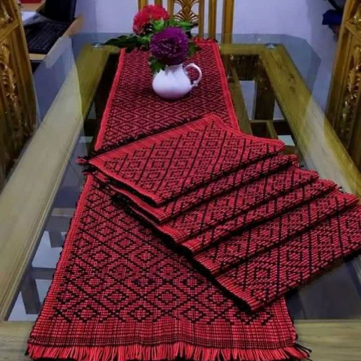 7 pcs dinning table runner set multi colour