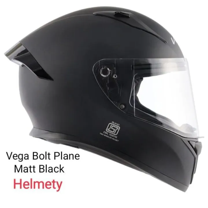 Bolt Bunny Matt Black full face helmet with dual certification.