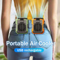 Portable Air Conditioner,Waist Clip Fan with 5-8H,Neck Fan,3 Speeds, USB Rechargeable,for Summer Outdoor Work Jobsite Hiking. 