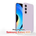 Original For Samsung Galaxy A55 Silicone Full Cover Case Straight edge Phone Case Cover. 