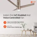 Orient Aeroslim BLDC Motor 48" Smart Inverter Ceiling Fan with IOT, Remote & Under Light (Brown). 