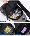 Men's Bag Solid Color Men's Chest Bag Outdoor Casual Fashionable Small Satchel Canvas Handbag Zipper Messenger Fashion Bags. 