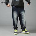 Schinteon New Over Size Jean Baggy Pants Men Loose Casual Denim Skateboard Streetwear Wide Leg Hiphop Trousers 44 46 48. 