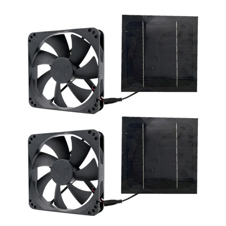 2X 20W Solar Exhaust Fan Air Extractor 6 Inch Mini Ventilator Solar ...