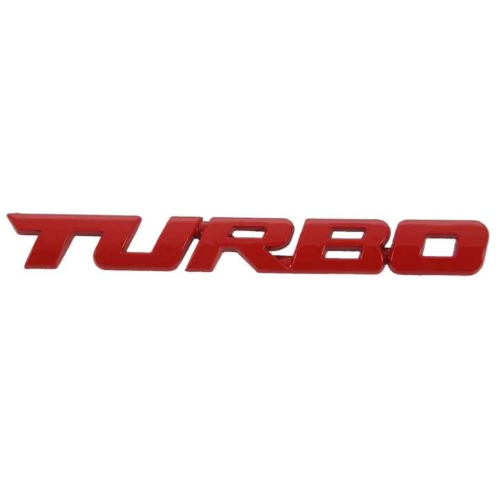 TURBO%20Universal%20Car%20Motorcycle%20Auto%203D%20Metal%20Emblem%20Badge%20Decal%20Sticker,%20Red%20-%20Image%202