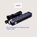 Maxline ML-512 Multiplug 5 Port Extention Socket 5 Meters - Multi Plug - Multi Plug.