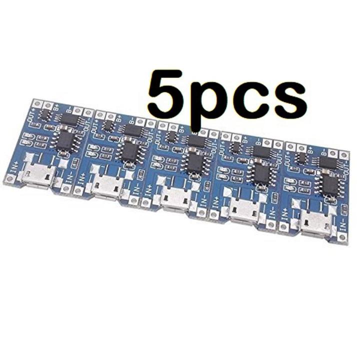 5Pcs-Current Protections Tp4056 Tp-4056 Tp 4056 5V 1A Micro Usb With Current Protection Charger Circuit Module Li-Ion 18650 & Lithium Lipo