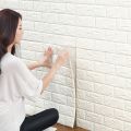 3D Self-Adhesive Foam Wall Stickers for Living Room, Bedroom, Kitchen, Kids Room, Waterproof, Anti-Collision, Easy to Install (White,Pink, 1,2,3,4 Square Feet). 