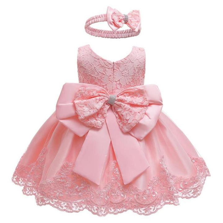 Dress for Kids Girl Sale Birthday Baby Dress Handmade Beading Flower Baby Girl Christening Gowns Baby Girl Baptism Dresses First Year Tutu Girl Dress Daraz .bd