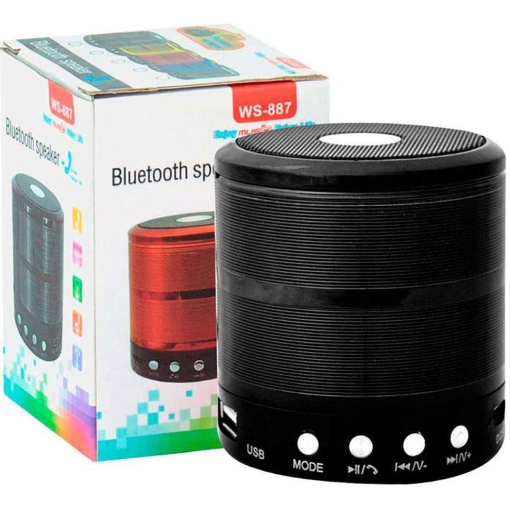 WS 887 Wireless Bluetooth Speaker TF USB FM AUX Portable Music Mini Speaker