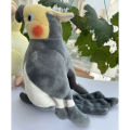 Simulation Soft Mini Size Lifelike Grey Cockatiel Plush Toys Real Life Soft Yellow Parrot Birds Stuffed Animals Toy Dolls Gifts.