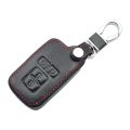 Leather car key case for Toyota Sieni Noah Voxy Esquire Vellfire Alphard 4 buttons remote fob cover keychain bag auto accessory.