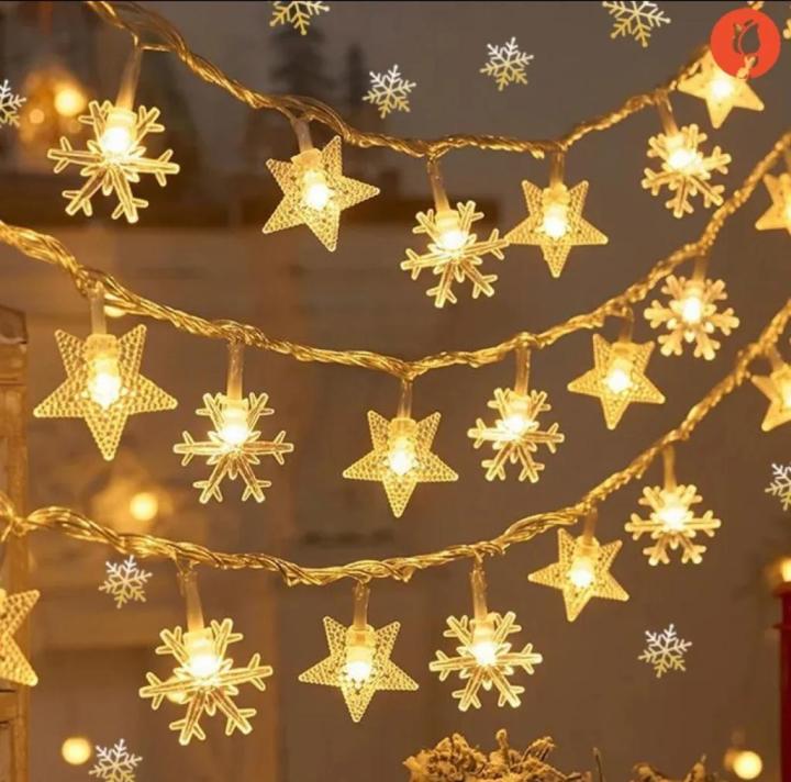 Reusable Christmas Atmosphere Decorative Light String Family Holiday Party Background Decoration Props LED