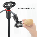 Flexible Gooseneck Microphone Stand with Desk Clamp for Radio Broadcasting Studio, Live Broadcast Equipment, Stations. 