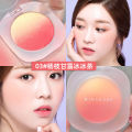 Makeup: Peach gradient blush, slightly tipsy gradient peach pink, smooth and easy to color, natural and delicate color.