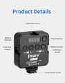 Jmary FM-59R Rechargeable Mini LED Light Video Recording Mini Fill Light with 3 Cold Shoe Mounts. 