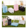 Pink mini roller travel suitcase candy box personality wedding candy box luggage trolley case candy toy small storage box. 