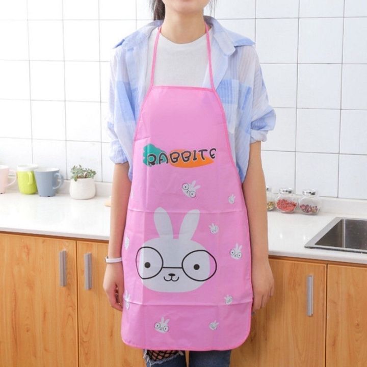 Cartoon animal PVC Waterproof Apron Kitchen Restaurant Cooking Bib Aprons