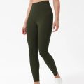 Solid color yoga pants with high waist pockets for women's fitness, running, quick drying, breathable women's yoga leggings. 