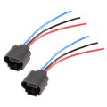 (New)1 Pair H3 Bulb Holder Base Female Socket with Cable.