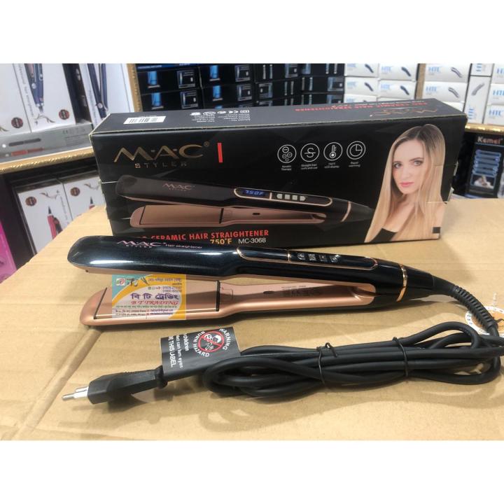 M.A.C 3068 Styler Professional 750 Lcd Hair Straightener For Women