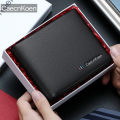 CaecnKoen Men's Genuine Leather Belt Short Wallet Set Top layer Cowhide Pants with Light Luxury Gift for Father. 