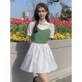 Sweet and Spicy Shirt Dress Women's Design Sense Niche Summer Korean Chic Short Skirt Spaghetti Straps Outerwear Two-Piece Set Fashion Suit. 