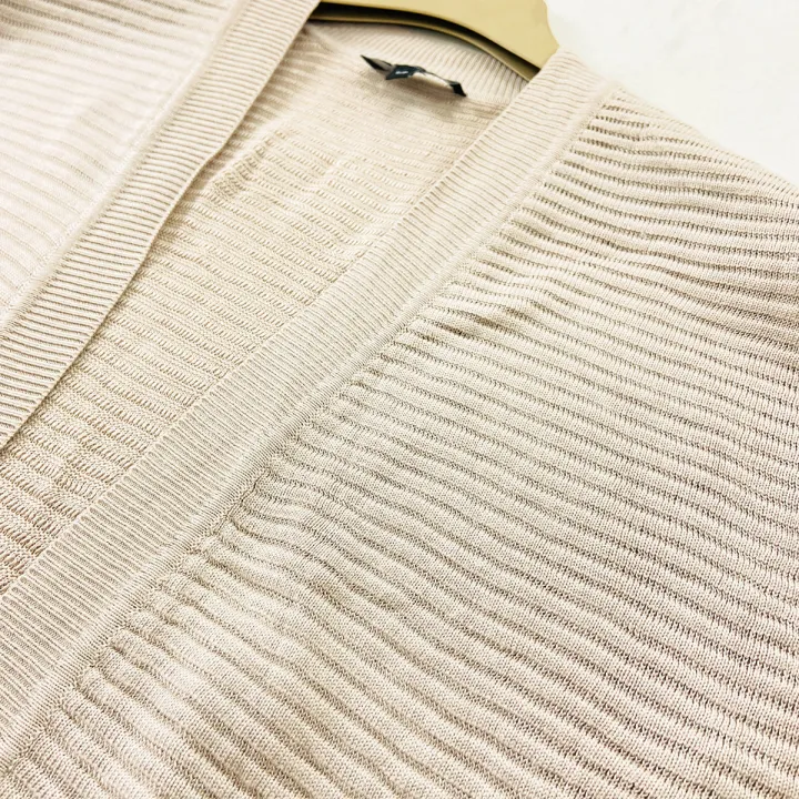 Womens%20Lightweight%20Open%20Front%20Short%20Sleeve%20Knitted%20Cardigan%20From%20Levin%20-%20Image%204