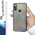 For Xiaomi Redmi Note 7 Pro -  Luxurious Smoky Matte Case Shockproof Contrast Color Hit Button Hard Silicone Transparent Mobile Back Cover. 