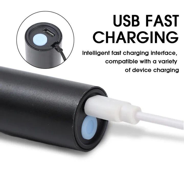 365nm%20UV%20Flashlight%20Mini%20LED%20Ultraviolet%20Torch%20USB%20Rechargeable%20Waterproof%20Ultra%20Violet%20Light%201Pcs%20-%20Image%206