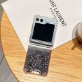 HODON Stars Bling Glitter Magnetic Phone Cases For Samsung Galaxy Z Flip 7 6 5 4 3 5G ZFlip7 Flip6 ZFlip5 ZFlip4 Magsafe Case Wireless Charging Clear Shockproof Back Cover.