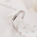 Fashion Genuine 100% 925 Sterling Silver Ring for Women Men Classic Engagement Zircon Couple Rings Wedding Jewelry For Lovers.