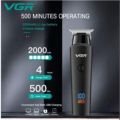 VGR V-937 NEW 8-hour Use time electric clipper LCD hair clipper hair salon special engraving electric clipper. 