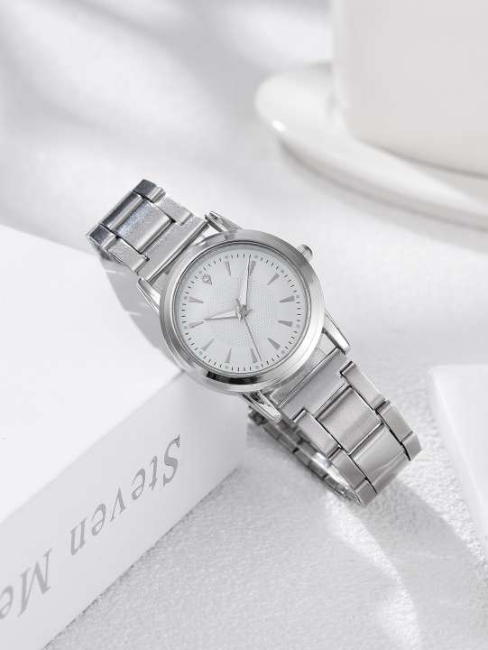 Fashionable%20Ladies'%20Silver%20Watch%20Set%20-%20New%206PCS%20Luxury%20Watch%20Collection%20for%20Women%20-%20Image%203