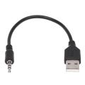 3.5mm Plug AUX Audio Jack to USB 2.0 Male Charger Cable Adapter Cord for Car MP3. 
