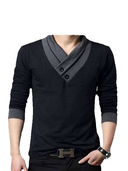 BLACK%20COLOUR%20COTTON%20LONG%20SLEEVE%20CASUAL%20T-SHART%20FOR%20MEN%20.%20-%20Image%202