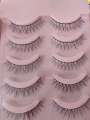 Hua Jian Duo W07 False Eyelash 007 Fish Silk Thread Five Pair Set Transparent Stem Natural Simulation Pure Desire.