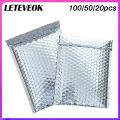 100/50/20Pcs Aluminized Silver Bubble Mailer Bubble Padded Mailing Envelopes Mailer Poly for Packaging Self Seal Shipping Bags. 