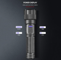 XHP50 Waterproof High Lumens LED Flashlight (Rechargeable Zoom LED Flashlight USB Torch Light).