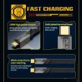 New Mech Style USB C to C 100W / PD 20W C2L Fast Charging Data Cable with Nylon Braided For Apple iPhone Xiaomi Samsung Google. 