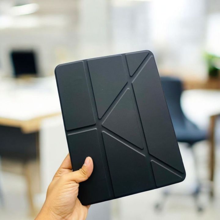 Kenke%20for%20iPad%2011/10th%20Gen%20Case%20with%20Pencil%20Holder%2011/10.9%20inch%202025%20A16/2022,%20Soft%20TPU%20Back%20Shell%20Hybrid%20Slim%20Trifold%20Stand%20Protective%20Cover%20Support%20Touch%20ID%20Auto%20Wake/Sleep%20-%20Image%203